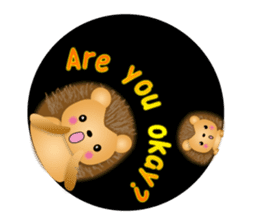 Hedgehog Hopi and popo and bouquet. sticker #9835244