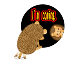 Hedgehog Hopi and popo and bouquet. sticker #9835245