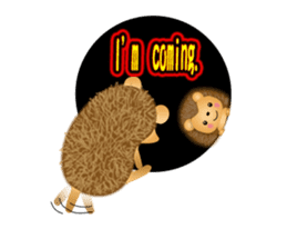 Hedgehog Hopi and popo and bouquet. sticker #9835245