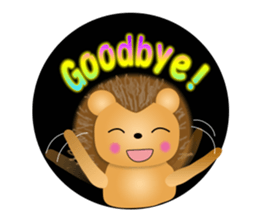 Hedgehog Hopi and popo and bouquet. sticker #9835248