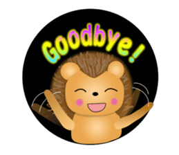 Hedgehog Hopi and popo and bouquet. sticker #9835248