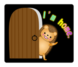 Hedgehog Hopi and popo and bouquet. sticker #9835250