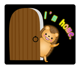 Hedgehog Hopi and popo and bouquet. sticker #9835250