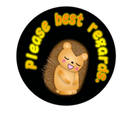 Hedgehog Hopi and popo and bouquet. sticker #9835251