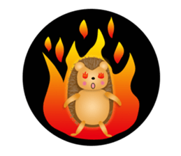 Hedgehog Hopi and popo and bouquet. sticker #9835252