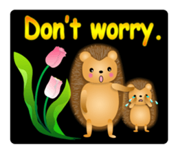 Hedgehog Hopi and popo and bouquet. sticker #9835253