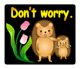 Hedgehog Hopi and popo and bouquet. sticker #9835253