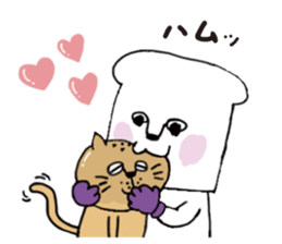 Bread and cat. sticker #9836458