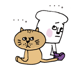 Bread and cat. sticker #9836474
