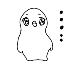 The losing heart Penguin sticker #9836496