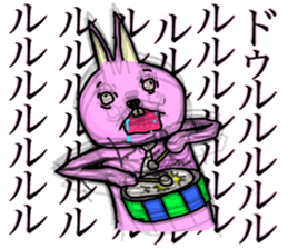 hanatare cat and rabbit wearing a tie sticker #9836659