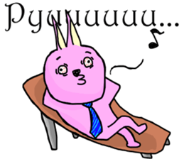 hanatare cat and rabbit wearing a tie sticker #9836663