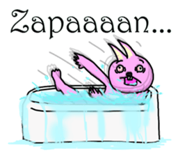 hanatare cat and rabbit wearing a tie sticker #9836664