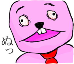 hanatare cat and rabbit wearing a tie sticker #9836668