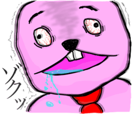 hanatare cat and rabbit wearing a tie sticker #9836669