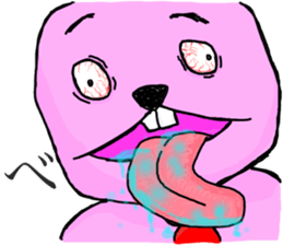 hanatare cat and rabbit wearing a tie sticker #9836670