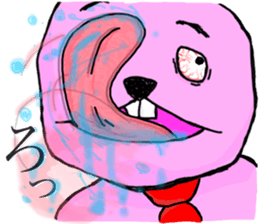 hanatare cat and rabbit wearing a tie sticker #9836671