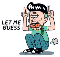 Cheeky man(English Ver.) sticker #9837425