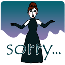 Kawaii Dancing Lady sticker #9838538