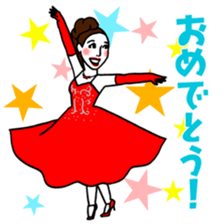 Kawaii Dancing Lady sticker #9838540