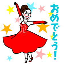 Kawaii Dancing Lady sticker #9838540