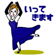 Kawaii Dancing Lady sticker #9838552