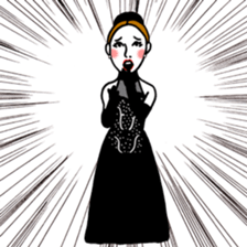 Kawaii Dancing Lady sticker #9838564