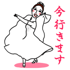 Kawaii Dancing Lady sticker #9838568