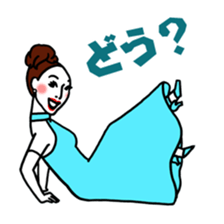 Kawaii Dancing Lady sticker #9838570