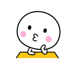 White thing usable anytime 7 sticker #9838597