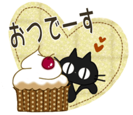 Sticker. black cat4 sticker #9838696