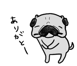 kumamoto pug sticker #9840699