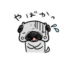 kumamoto pug sticker #9840706