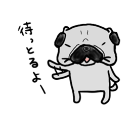 kumamoto pug sticker #9840710