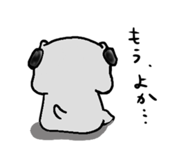 kumamoto pug sticker #9840713