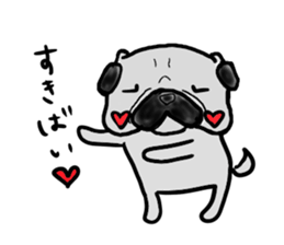 kumamoto pug sticker #9840718