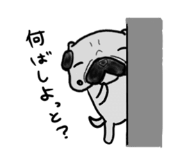 kumamoto pug sticker #9840720