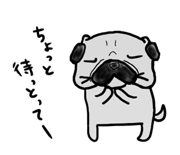 kumamoto pug sticker #9840721