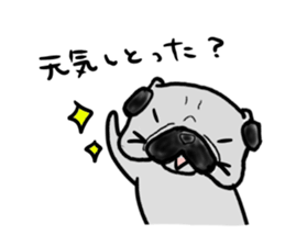 kumamoto pug sticker #9840732