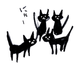 Black cat and days sticker #9841176