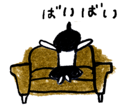 Black cat and days sticker #9841191