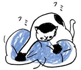 Black cat and days sticker #9841195