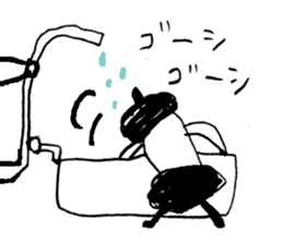 Black cat and days sticker #9841207