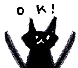 Black cat and days sticker #9841209