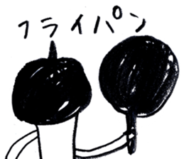 Black cat and days sticker #9841211