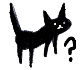 Black cat and days sticker #9841214
