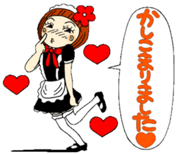Castor bean-chan 29 maid Hen sticker #9841425