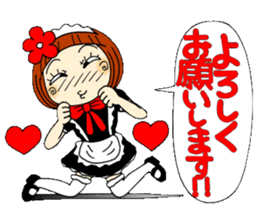 Castor bean-chan 29 maid Hen sticker #9841441