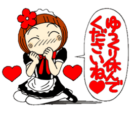 Castor bean-chan 29 maid Hen sticker #9841451