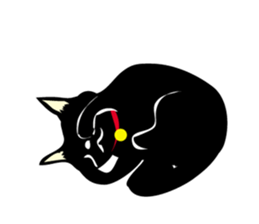 black cat kojiro sticker #9842658